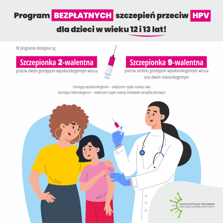 Miniaturka artykułu Program BEZPŁATNYCH szczepień przeciw HPV