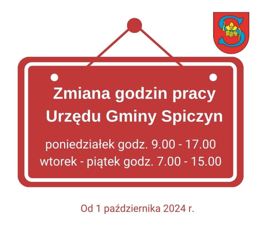 Miniaturka artykułu Zmiany godzin pracy urzędu z dniem 01.10.2024 r.